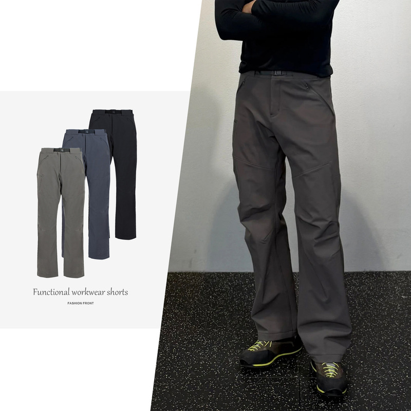 【Csmy】Kaqiushan Frost Blade Autumn and Winter Men's Outdoor Casual Fleece-Lined Breathable Softshell Casual Long Pants Hiking Pants