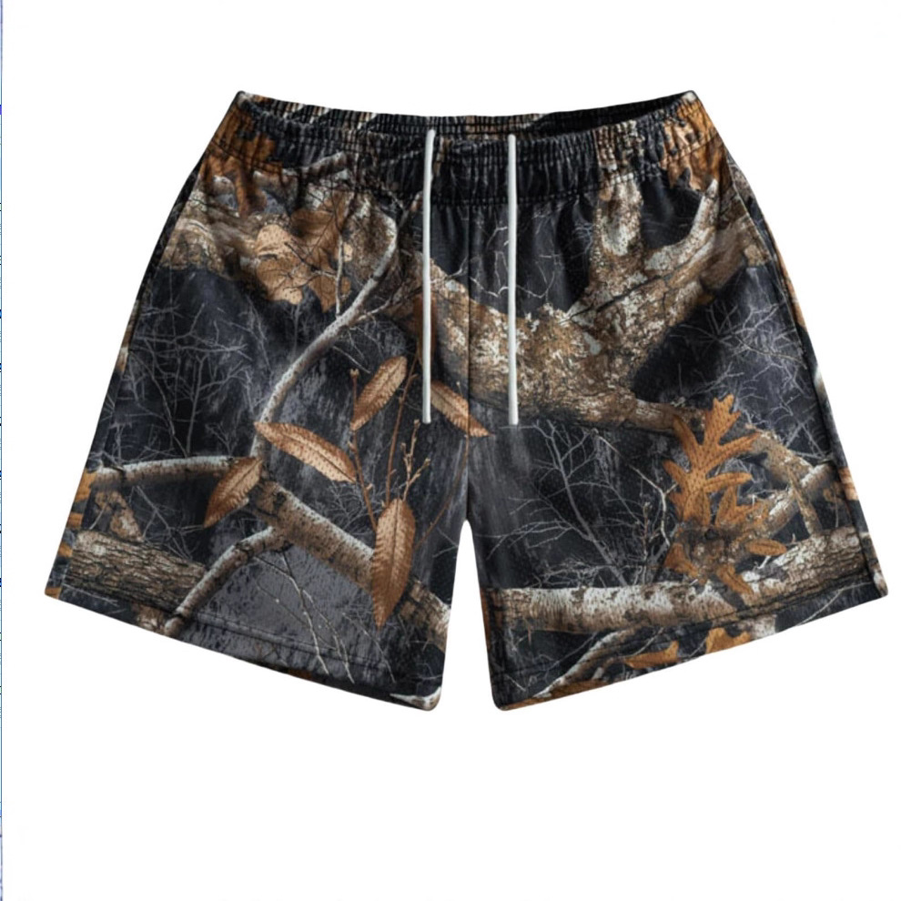 American Men's 3D Basketball Shorts Summer New Sports Fitness Running Basketball Quarter Shorts Beach Men's Shorts