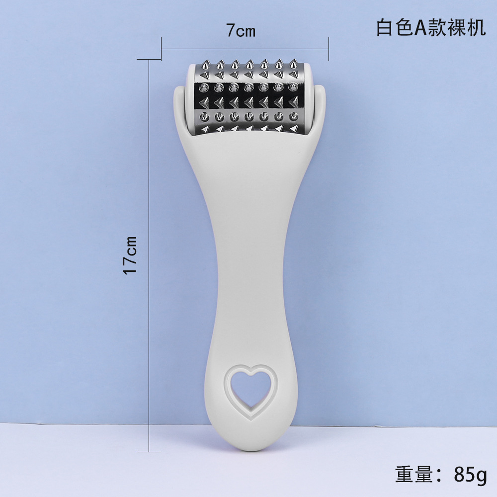 Nuevas herramientas de masaje facial transfronterizas, lifting de belleza, compresas de hielo, guía de masaje, rodillo de masaje de metal en forma de diente de lobo