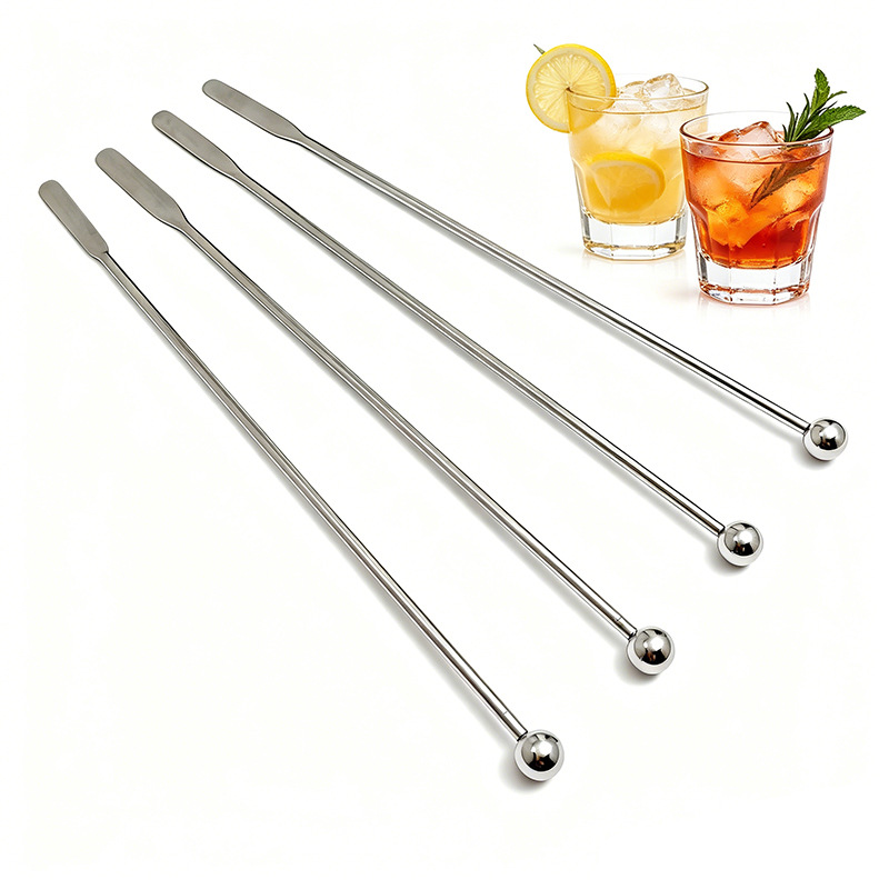 Stainless Steel Mixing Stick, Fancy Cocktail Stirring Stick, Milk Tea Coffee Stirring Stick, Bar Mixing Tool