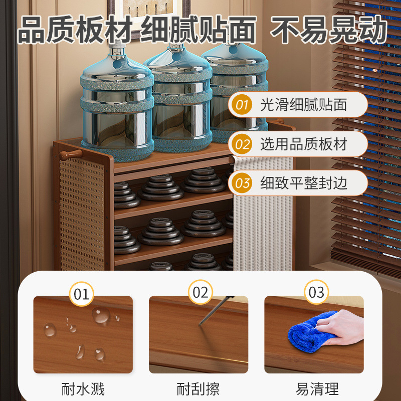 鞋架家用门口一体柜收纳架防尘靠墙大容量置物鞋架楼道门口雨伞架|undefined