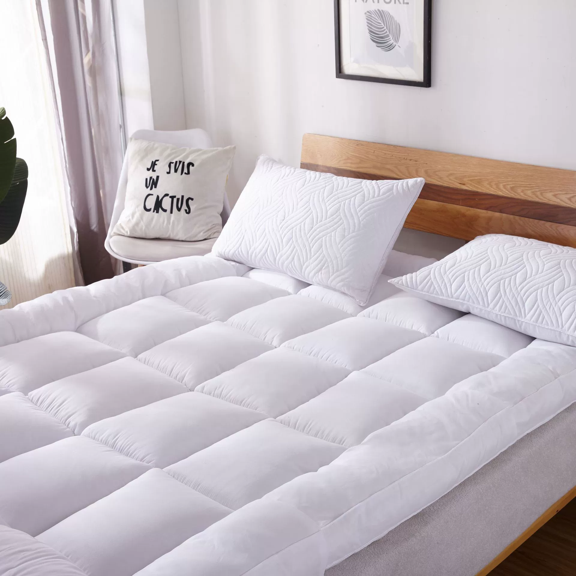 加厚超细纤维床垫软垫家用卧室褥子租房用人学生宿舍防滑床褥