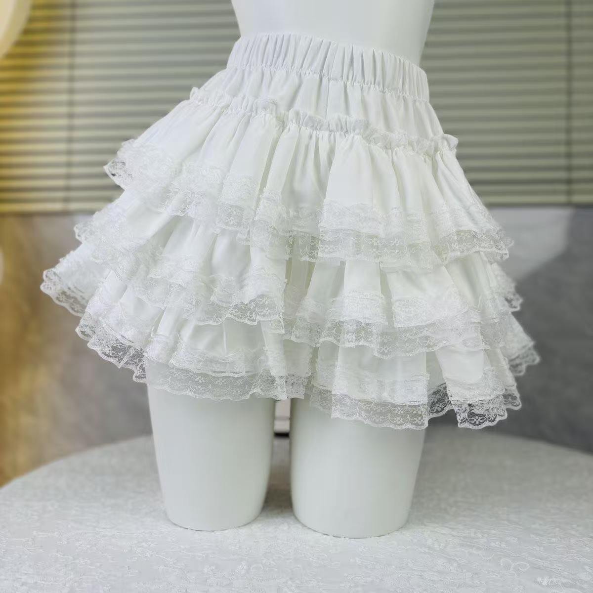 Japanese-Style Maid Cosplay Lolita Dress Plus-Size Anime Costume with Safety Shorts — detail image 7
