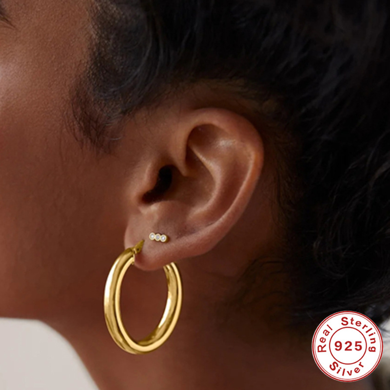 Fashion Devilu0027S Eye Star Smiley Face Sterling Silver Inlay Zircon Ear Studs 1 Piece