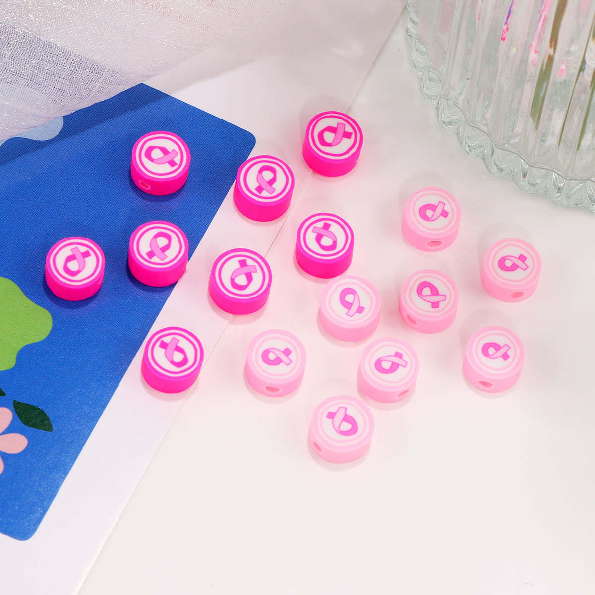 Accesorios de la joyería cerámica suave bufanda de seda cinta de cinta suelta cuentas hechas a mano material de bricolaje pulsera collar