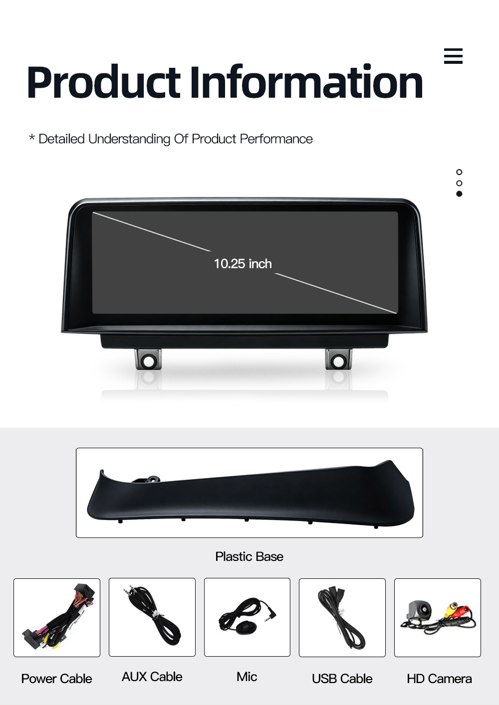 10.25inch Suitable for BMW 1 Series F20 F21 in-car central control large screen GPS navigation player