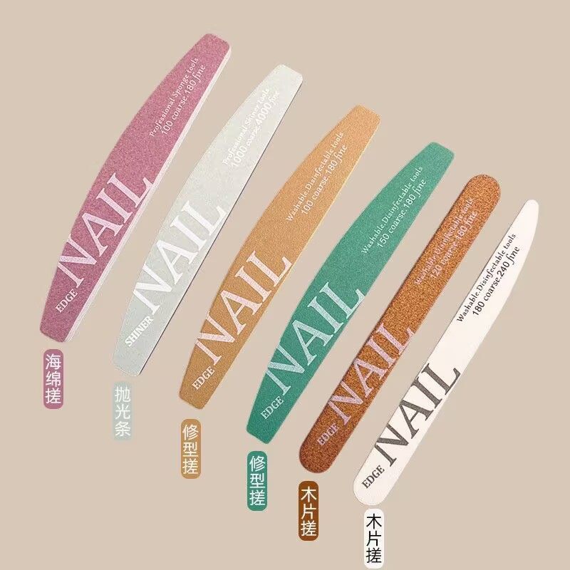 Specialized nail file, washable and non-abrasive, durable sponge file for nail shaping and polishing