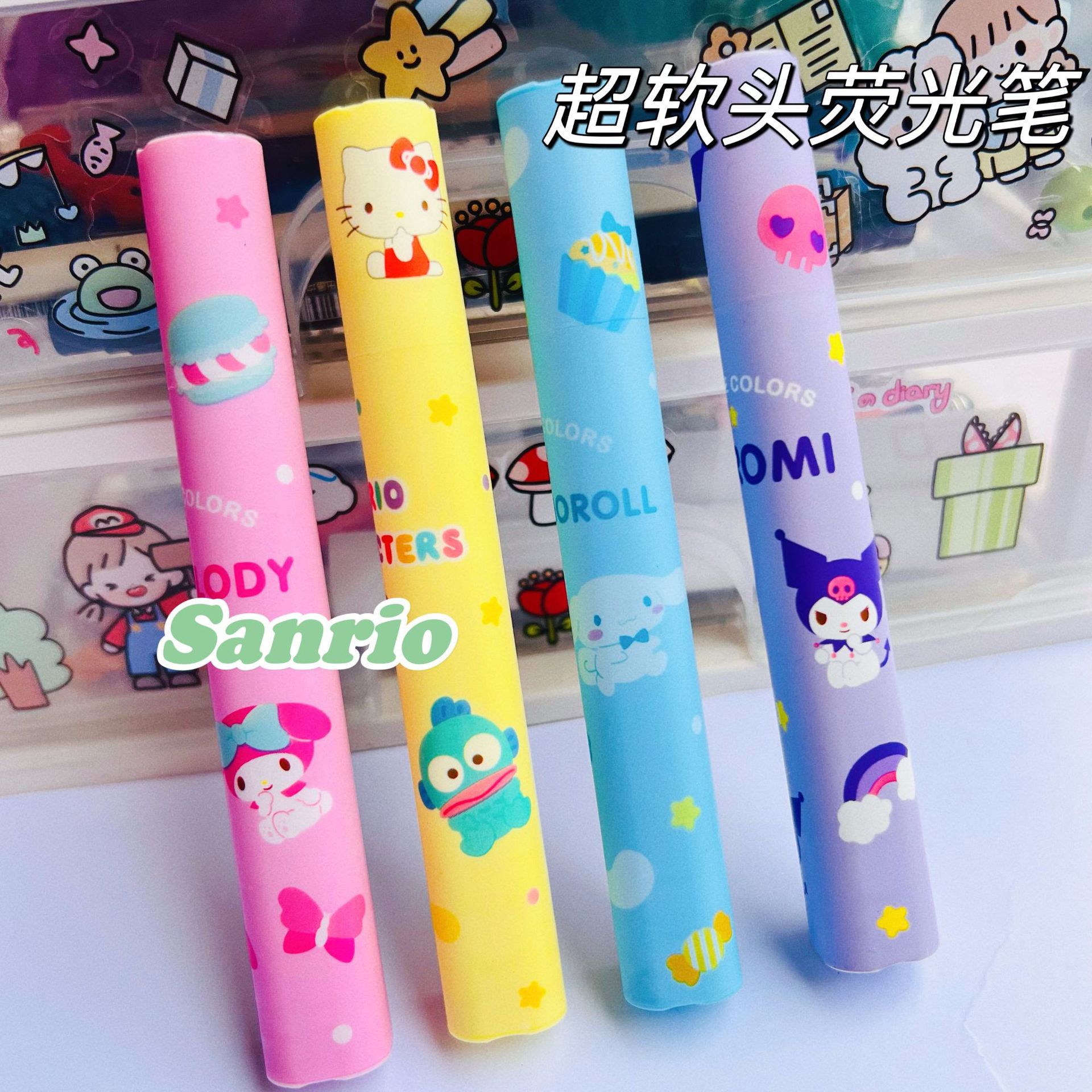 Bolígrafo resaltador de alto valor Bolígrafo clave de marcado de color Morandi