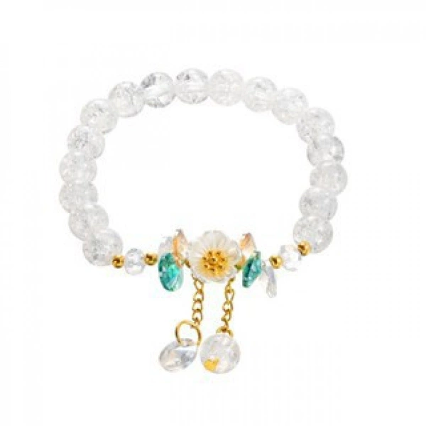 White fresh bracelet flower-shaped