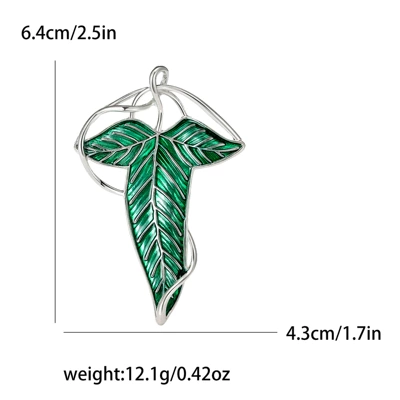 New Fashion Enamel Drop Oil Leaf Brooch Simple Niche Women's Clothing Corsage Jewelry Plant Pin (Yaxa sancaqları) - green-4046