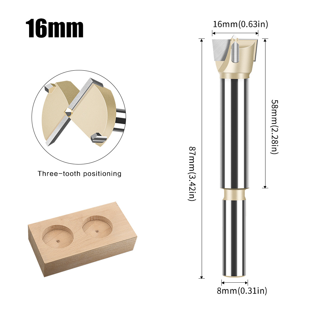 Abridor de agujero para trabajar la madera taladro alargado redondo de plástico taladro de puerta de madera perforación de madera agujero de apertura dispositivo de excavación