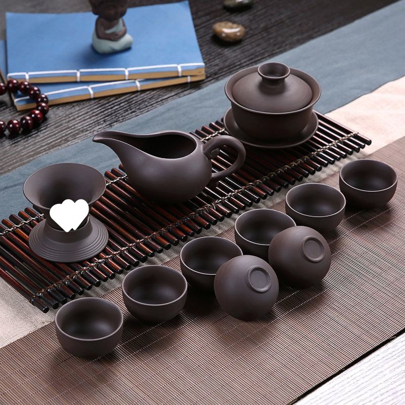 12 머리 검은 보라색 모래 그릇