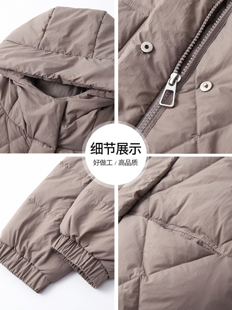Casual plus size Hooded White Duck Down Jacket 2024 Winter New Thickened and Fat Middle-aged Fashion Down Jacket