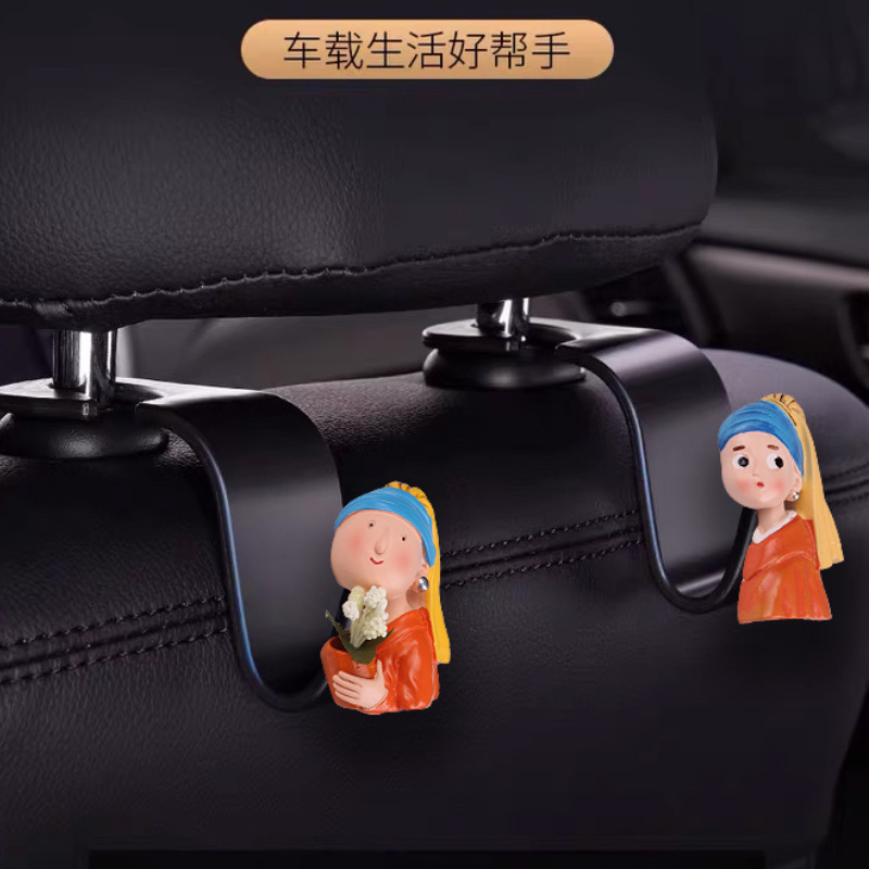 Automóvil escondido detrás del soporte de teléfono móvil gancho multifuncional para artículos de automóvil gancho de asiento creativo pequeño gancho