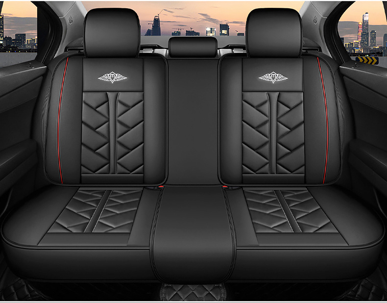 Cross-Border Foreign Trade All-Season Universal Summer Full-Cover Seat Cover, Ventilated and Breathable Leather Seat Cushion, New Full-Cover Car Seat Cover