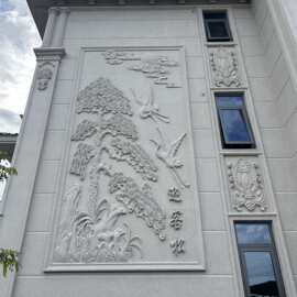 石雕浮雕地雕壁画汉白玉大理石影壁墙定制庭院玄关青石仿古墙壁挂