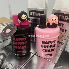 Worldwide Family Insulated Cup Children 316 Stainless Steel High-Appearance Girl Cup Portable Cute Elementary School Straw Water Cup