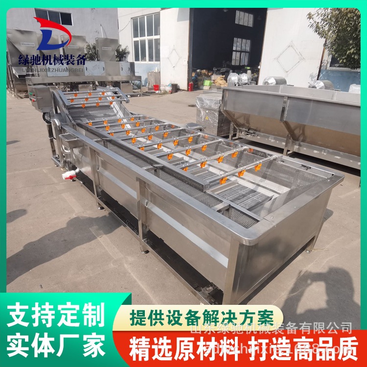 全自动果蔬气泡清洗流水线蔬菜清洗漂烫机 蔬菜清洗设备