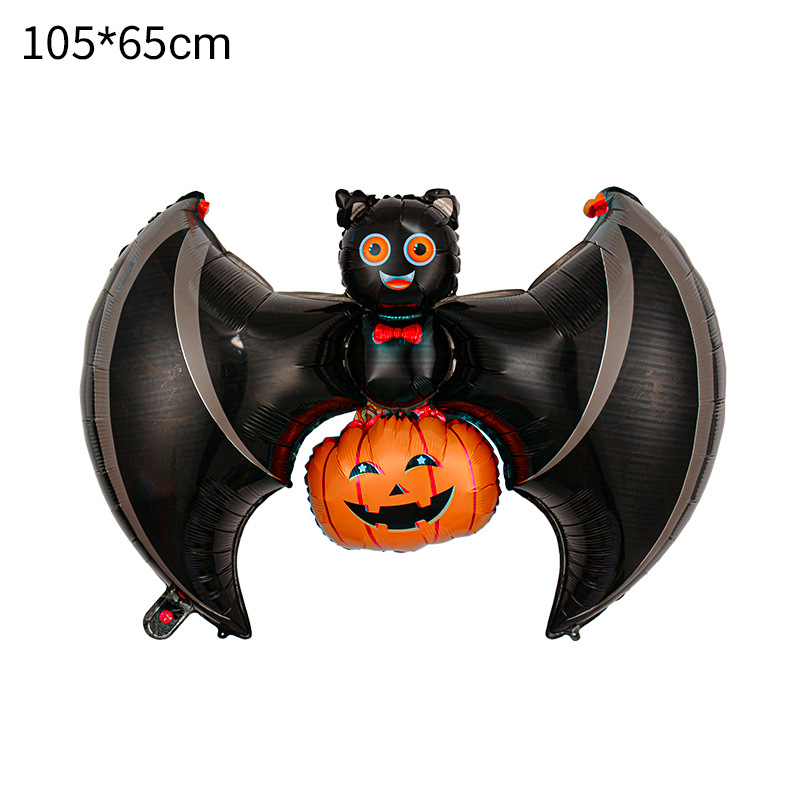 Globo de película de aluminio de Halloween nuevo tema de bruja de dibujos animados calabaza fiesta de Halloween diseño de globos en forma de fantasma