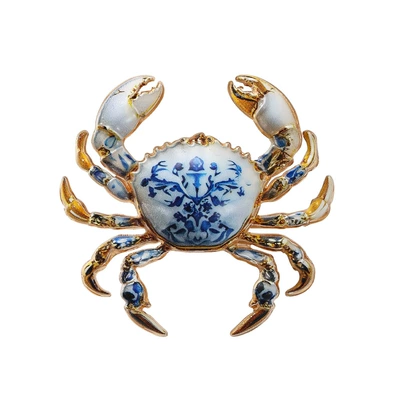 Yaxa sancaqları enamel pins, football, stars - dw1374-blue-and-white-porcelain
