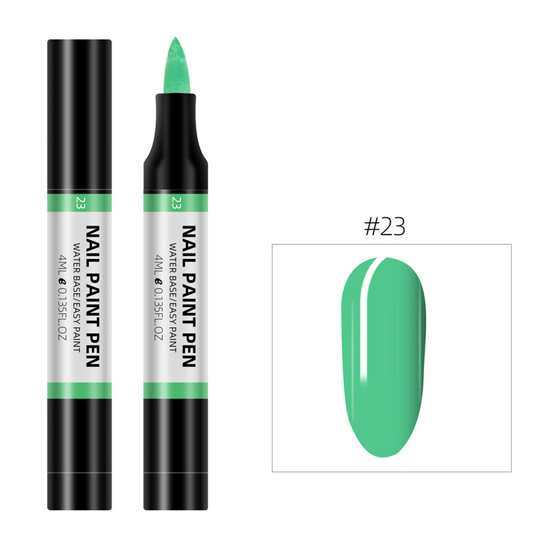 Nuevo producto transfronterizo Lápiz de pintura de esmalte de uñas de 24 colores Lápiz de pintura 3D Lápiz de pintura de uñas de punto a base de agua Lápiz de esmalte de uñas inodoro