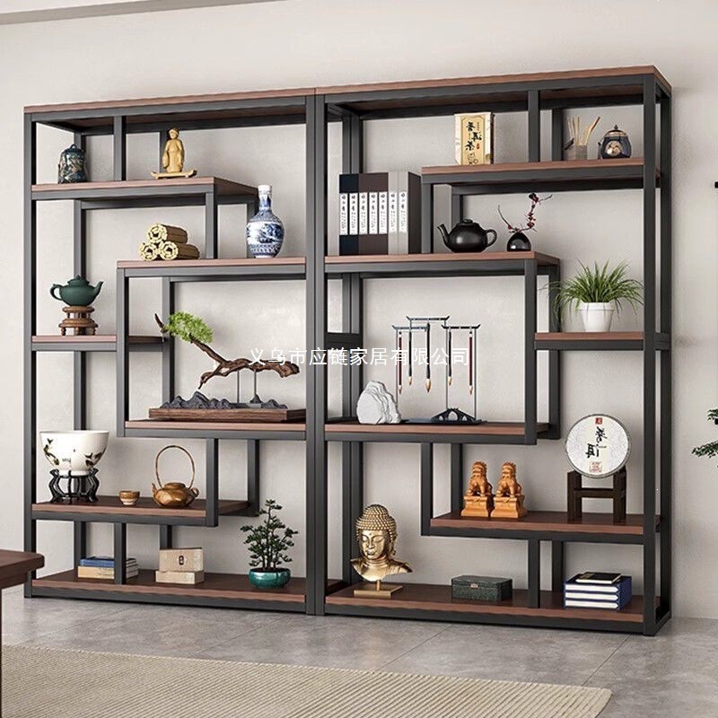 Modern Minimalist Living Room Display Shelf, New Chinese Style Display Cabinet, Tea Room Storage Rack, Tea Display Cabinet, Non-Solid Wood, Wall-Mounted Modern Minimalist Living Room Display Shelf, New Chinese Style Display Cabinet, Tea Room Storage Rack, Tea Display Cabinet, Non-Solid Wood, Wall-Mounted