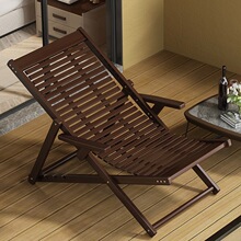 夏天户外竹躺椅子折叠午休可坐可躺午睡休闲沙滩结实老式凉椅午w&