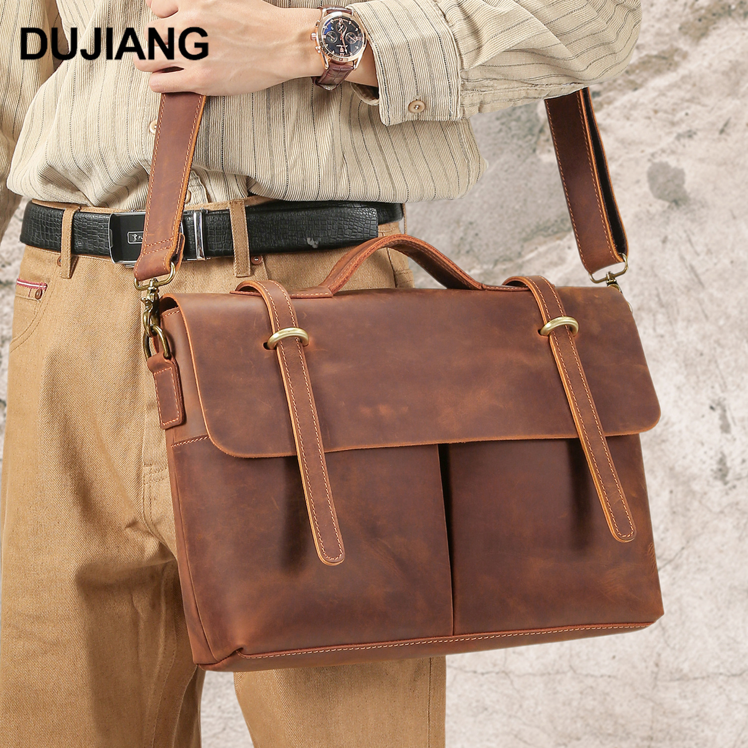 Leather universal one-shoulder bag