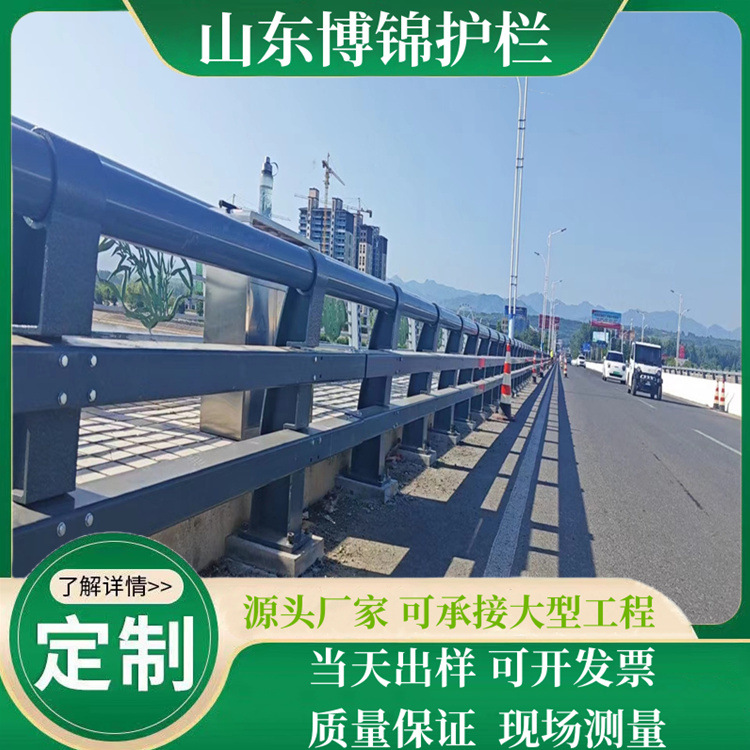 桥梁防撞护栏厂家景观河道防撞护栏 当天出样Q235河道道路防撞栏