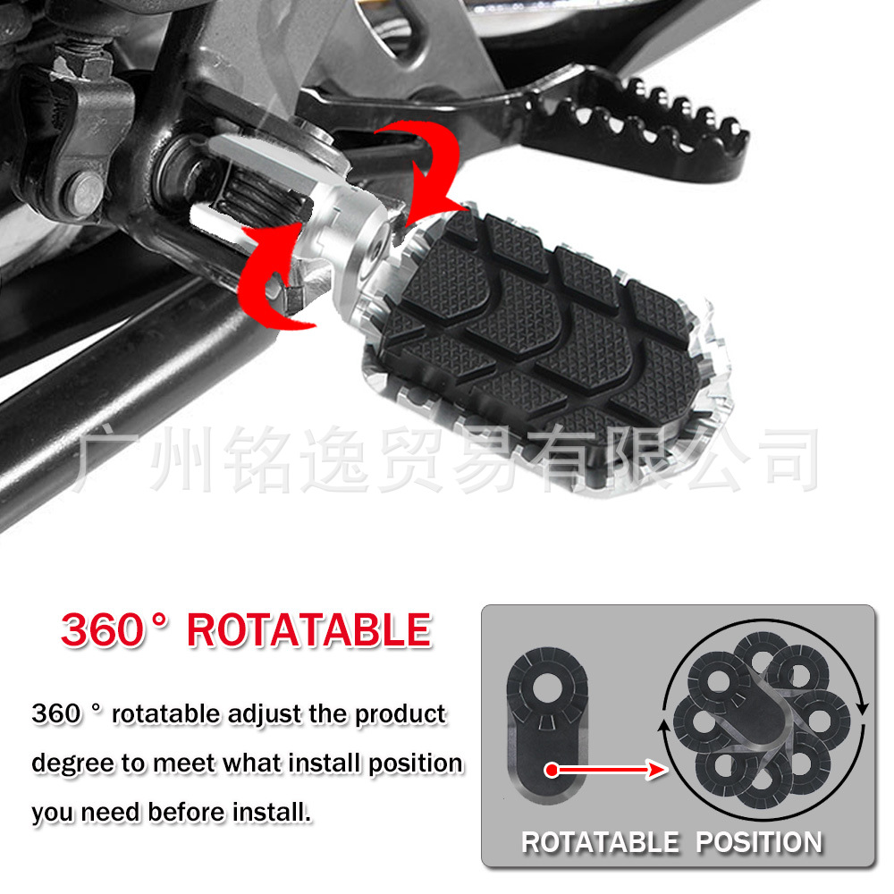 Suitable for Bmw R1200Gs R1250Gs/Adv Lc Modified Widened Front Footrest Aluminum Alloy Foot Pedal