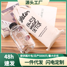 网红款水果花茶水杯礼品杯子奶茶大容量塑料杯玻璃杯批发时尚