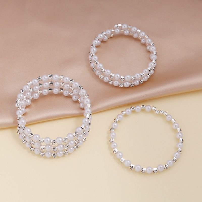 new multilayer pearl elastic braceletpicture3