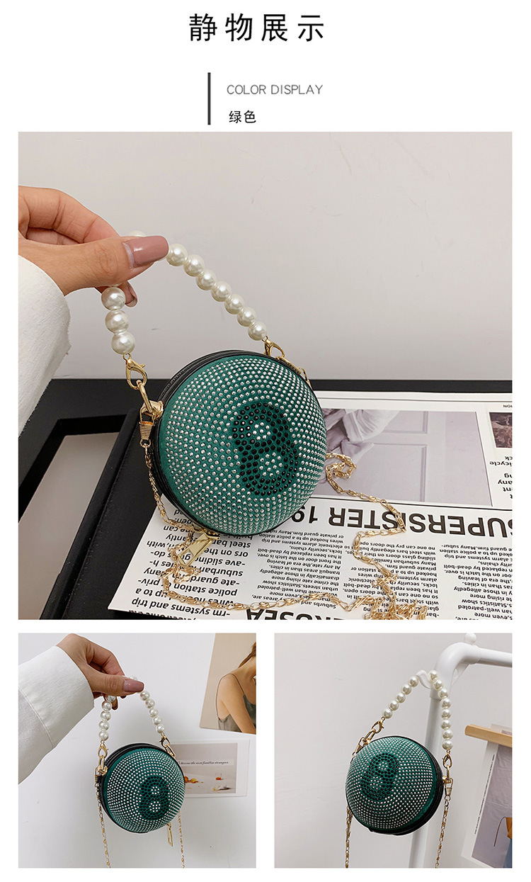 Fashion Cute Round Rhinestone Small Bag display picture 7