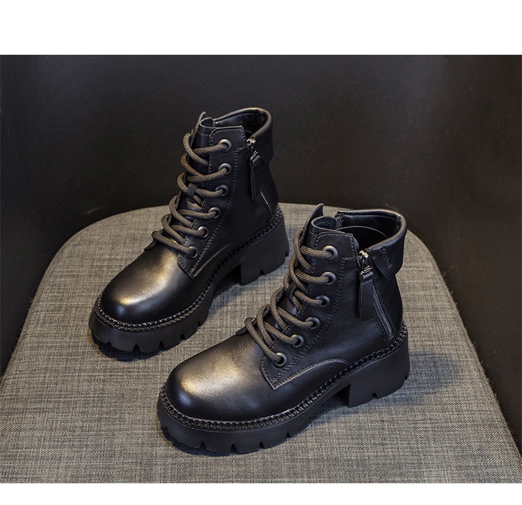 Boot Martin da nữ cổ thấp đế dày phong cách Anh quốc mùa thu đông — M2279-1 màu đen lót nhung, M2279 Màu cà phê lót một lớp, M2279-1 Màu cà phê lót nhung, M2279 màu đen một lớp bên trong chi tiết 13