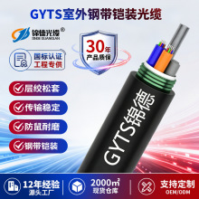 GYTS 钢带铠装光缆安防监控园区布线单模铠装光纤国标通信光纤线