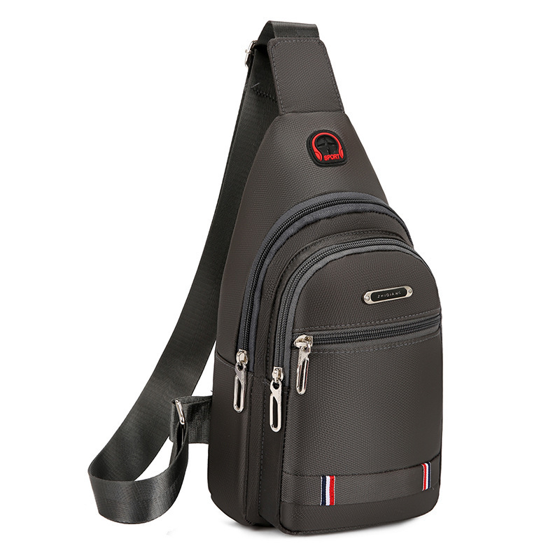 2024 New Chest Bag Men's Korean Style Trendy Canvas Bag Casual Sports Small Backpack Oxford Cloth Shoulder Crossbody Bag Men's Bag