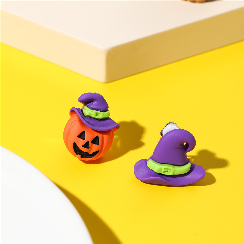 Fashion Pumpkin Resin Kidu0027S Ear clips 1 Pair