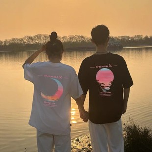 Summer Pure Cotton Short-Sleeved T-Shirt Couple Wear Lazy Style Loose Niche Design Tops for Men and Women Student Trendy Class Uniforms