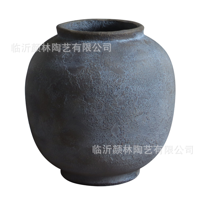 Feng Xixian vintage vasijas de cerámica, vasijas de cemento, vasijas de suelo, ornamentos de cerámica, interiores y exteriores, contenedores de macetas verdes