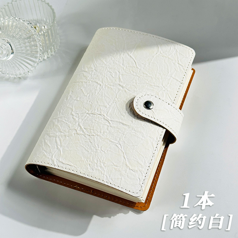 Cuaderno de cuaderno de hoja plegada a5 desmontable de alto valor de superficie cuaderno en blanco cuaderno de hoja interior sello de viaje sello