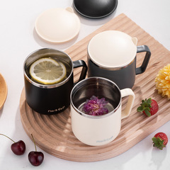 304 stainless steel cup with lid, children's office water cup, tea cup, men's coffee cup, drinking cup, drinking water cup