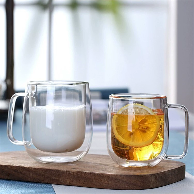 Именная и поставка высок borosilicate двойной слой большой живот стеклянная чашка двойной слой простой стеклянный чашка кружка креативная кофейная чашка