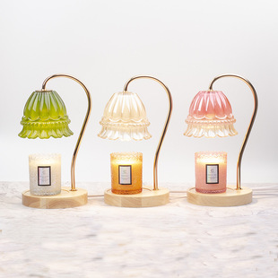 Aromatherapy Melting Wax Lamp Glass Non-fire Fragrance Candle Bedroom Bedside Table Desk Light Luxury Decorative Table Lamp Gift Cross-Border