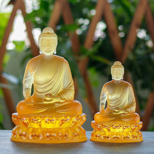 Ancient-style colored glaze Han-style Sanbao Buddha Buddha Buddha Buddha Sakyamuni Buddha Medicine Master Buddha Amitabha Buddha Buddha Buddha ornaments