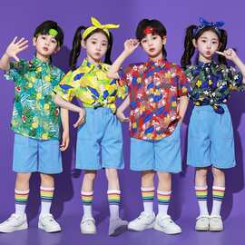 儿童啦啦队演出服装幼儿园复古港风护花使者表演舞蹈小学生毕业照