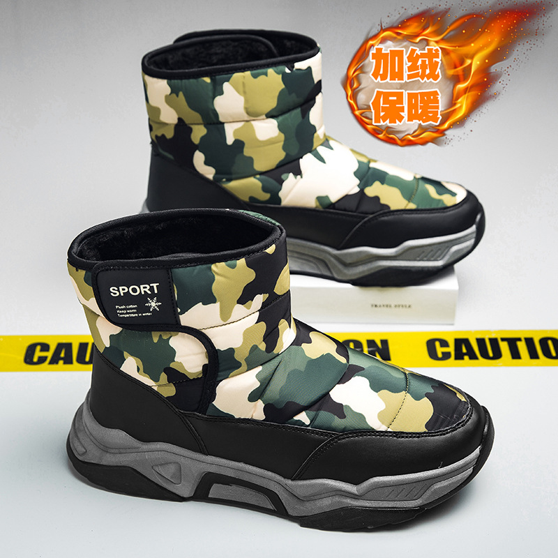 Botas de nieve de moda, zapatos de algodón de moda para hombres, nuevos zapatos deportivos, zapatos casuales de invierno, zapatos de algodón al aire libre para hombres, zapatos de algodón
