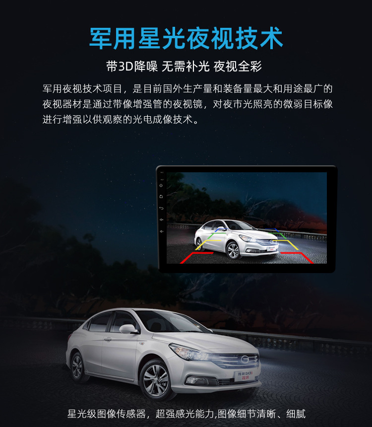 Universal 360° Panoramic Head HD Backup Camera Starlight Night Vision AHD Front/Rear View