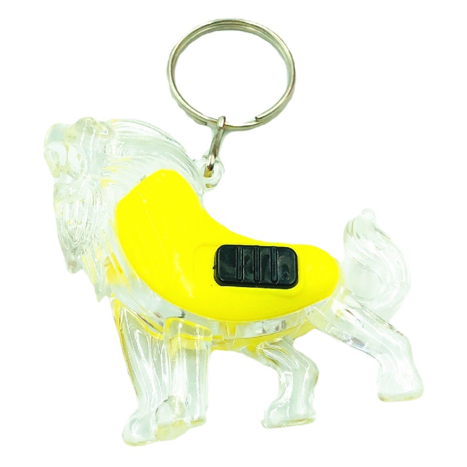León luminoso transfronterizo LED llavero colgante creativo juguete luminoso para niños un yuan pequeño regalo logotipo imprimible