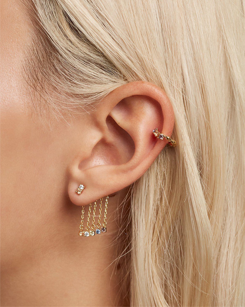 5g Weight 0.05µm-0.08µm Gold Plating Thickness Electroplating Gold Plating Process 925 Sterling Silver Ear Needle Material 18K Real Gold Plated Plating Material Zircon Inlay Material Hoop Earrings, Drop Earrings, Ear Studs Classification Necklace + Jewelry Quantity Daily Occasion 925 Sterling Silver Material Geometric Pattern Women's Gender Simple Style Style Plating Craft Necklace + Jewelry 925 Sterling Silver Geometric Hoop Earrings Drop Earrings Ear Studs 16