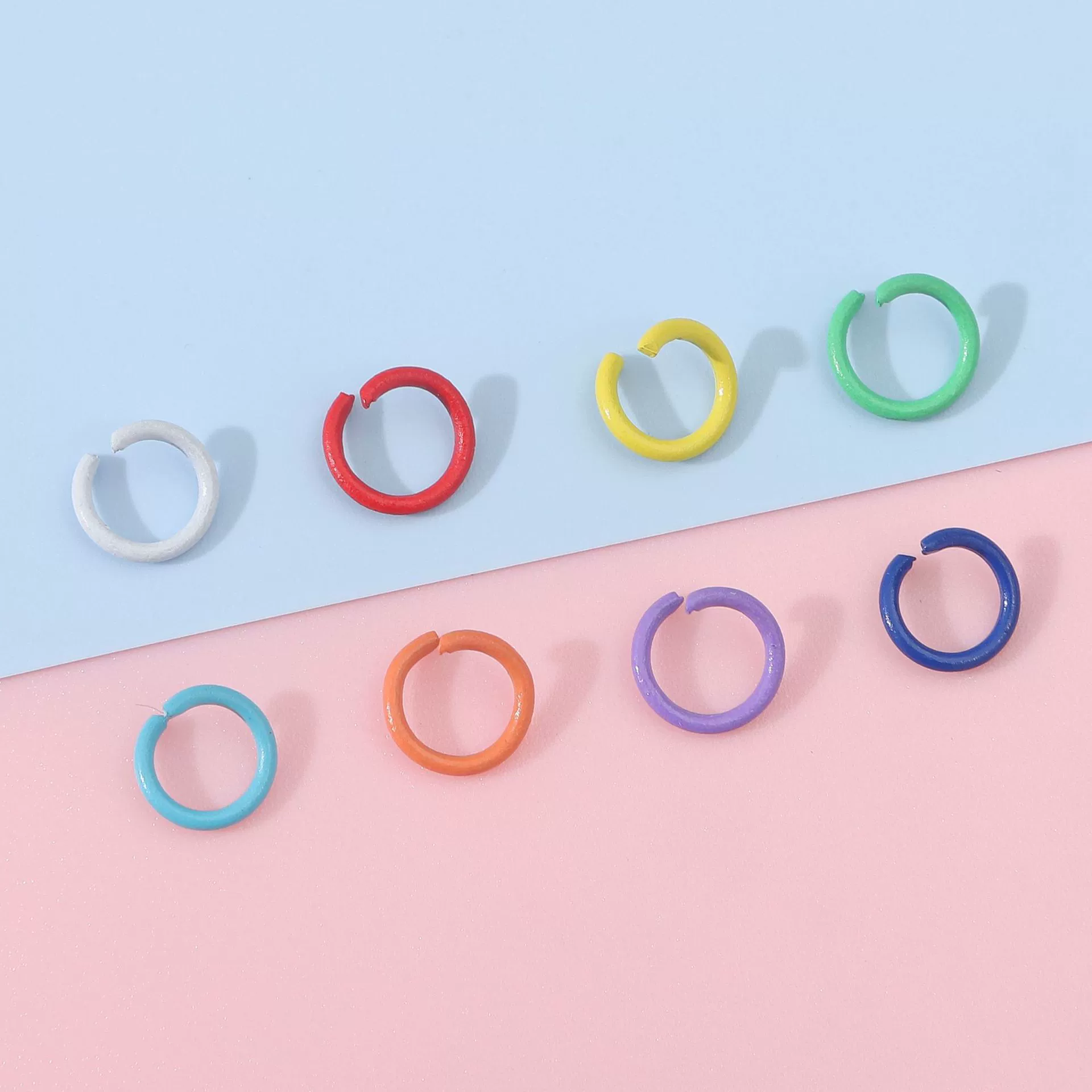 Гравированные металлические соединители, 50 шт, диаметр 8 мм, assorted colors, ручная работа